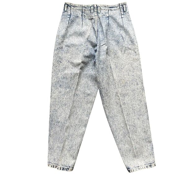 Vintage Lee 1980s Acid Wash High-rise Mom Jeans Women Size 18 Tapered Grunge - Picture 2 of 16